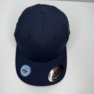 NWT Flexfit Cool & Dry Performance Cap Navy Fitted #6572